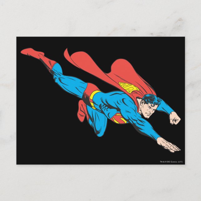 Superman Dives Right Postkarte (Vorderseite)