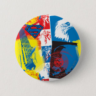 Superman Eagle Collage Button