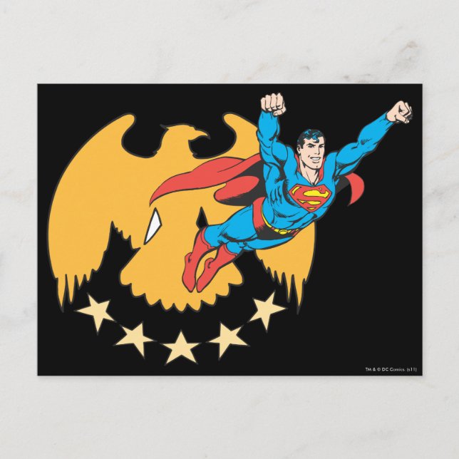 Superman & Eagle Postkarte (Vorderseite)