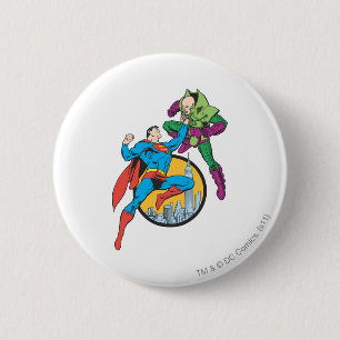 Superman Fights Lex Luthor Button