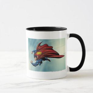 Superman fliegt mit Umhang Tasse