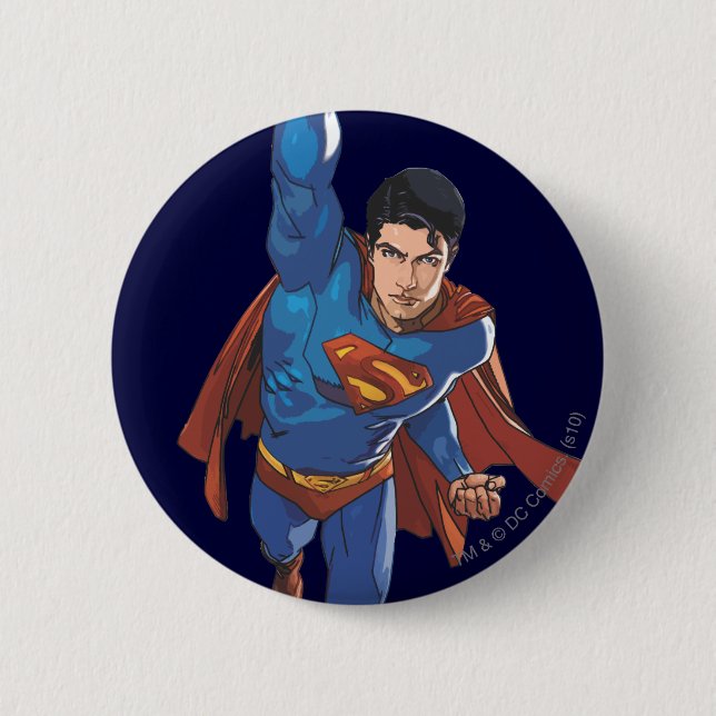 Superman fliegt nach vorn button (Vorderseite)