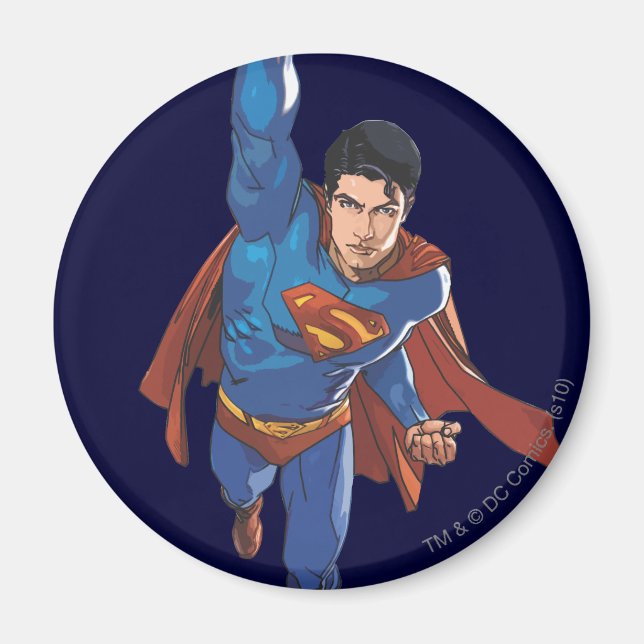 Superman fliegt nach vorn magnet (Vorne)