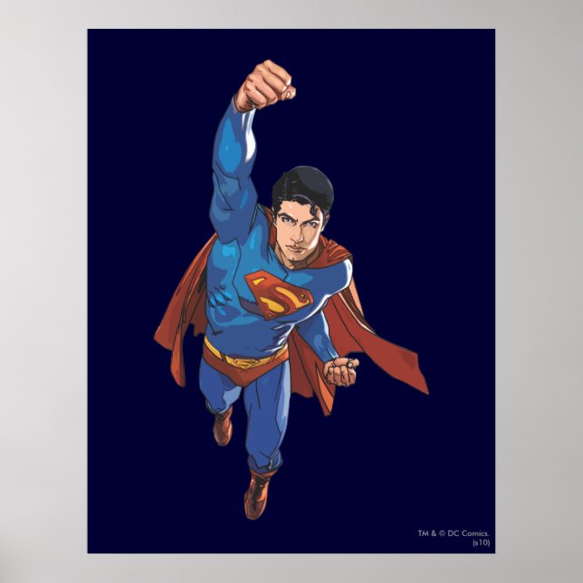 Superman fliegt nach vorn poster (Vorne)