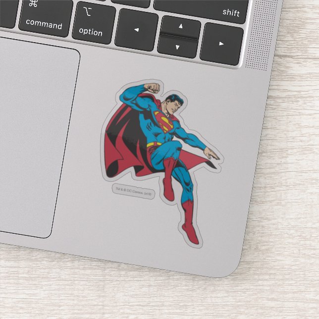 Superman fliegt rückwärts aufkleber (Detail)