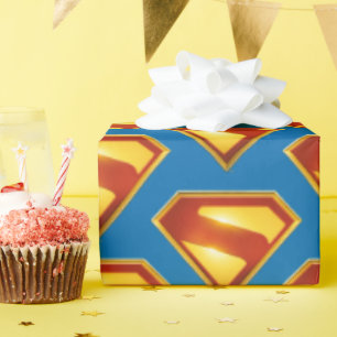 Superman Golden S Shield Brillianz Geschenkpapier
