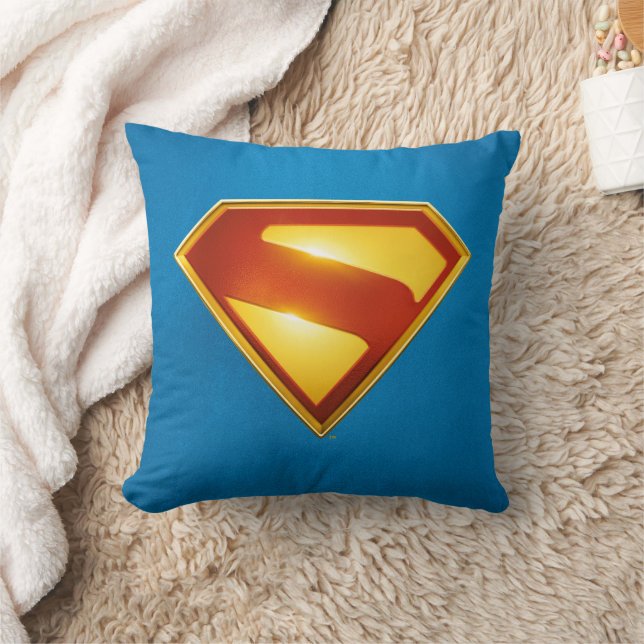 Superman Golden S Shield Brillianz Kissen (Decke)
