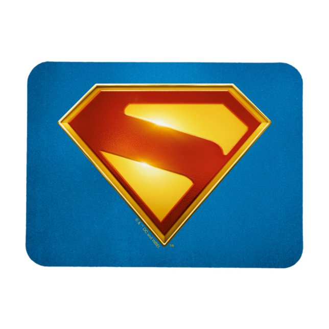 Superman Golden S Shield Brillianz Magnet (Horizontal)