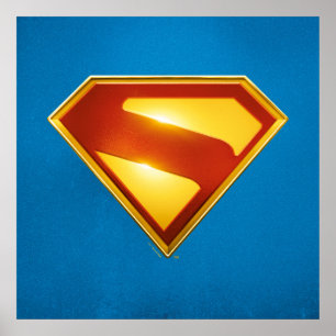 Superman Golden S Shield Brillianz Poster