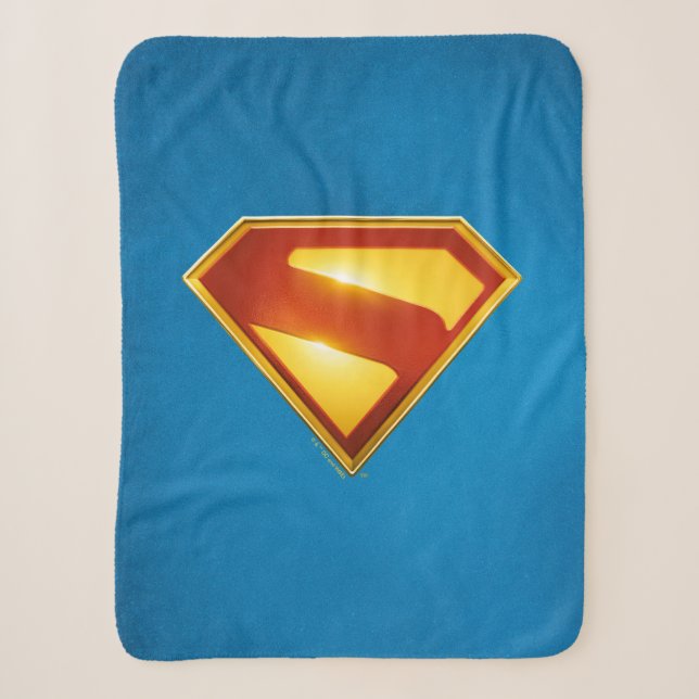 Superman Golden S Shield Brillianz Sherpadecke (Vorderseite)