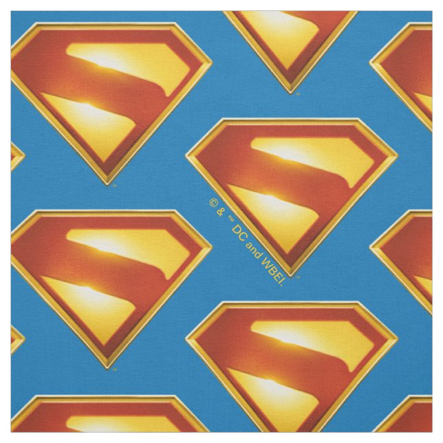 Superman Golden S Shield Brillianz Stoff (Muster)