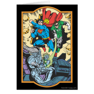 Superman & Green Lantern Combat Brainiac