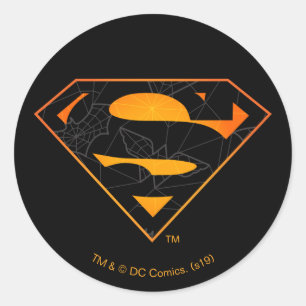 Superman Halloween-Inspiriertes Logo Runder Aufkleber