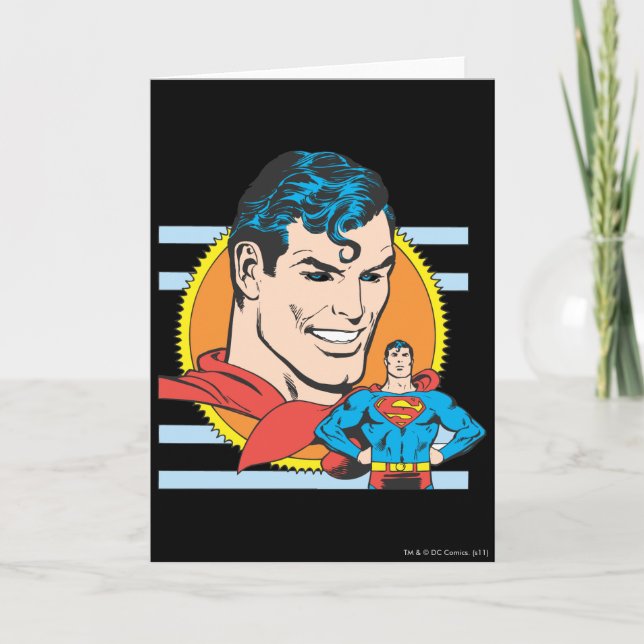 Superman Head Shot Karte (Vorderseite)