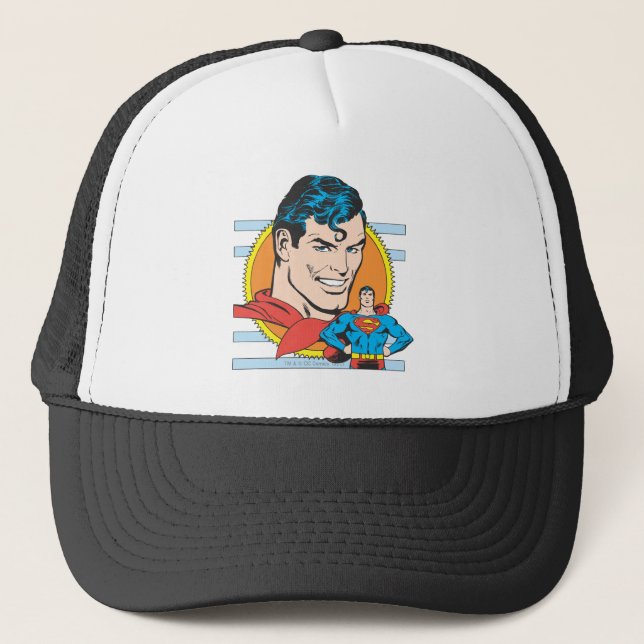 Superman Head Shot Truckerkappe (Vorderseite)