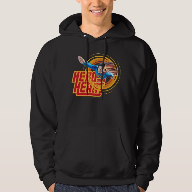 Superman Hero mit Herz Hoodie (Vorderseite)