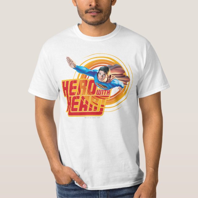Superman Hero mit Herz T-Shirt (Vorderseite)