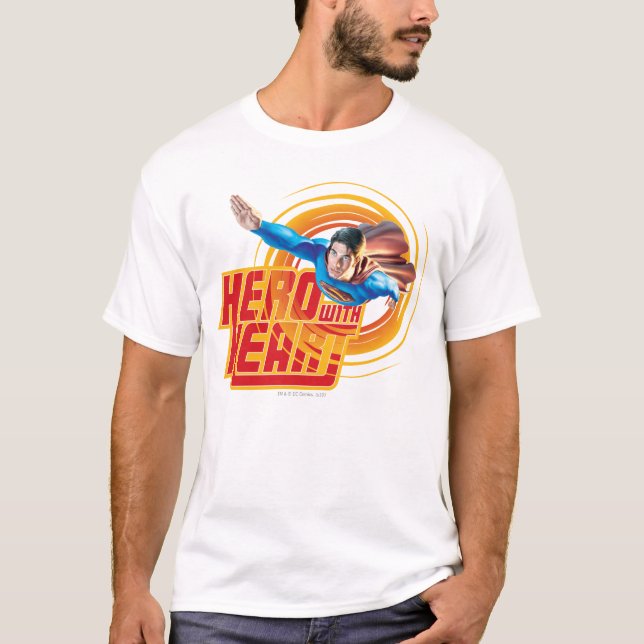 Superman Hero mit Herz T-Shirt (Vorderseite)