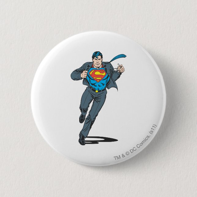 Superman in Business Garb Button (Vorderseite)