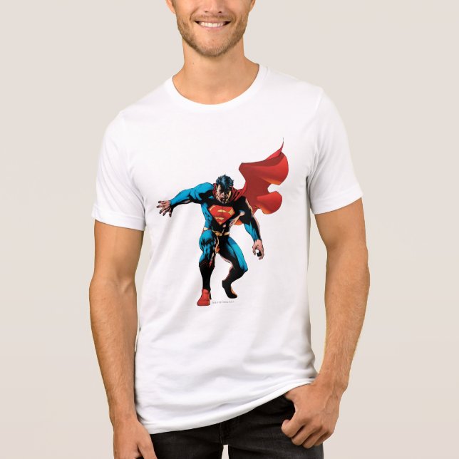 Superman in Shadow Tri-Blend Shirt (Vorderseite)