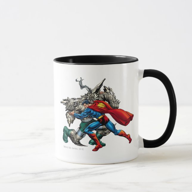 Superman kämpft Feind Tasse (Rechts)
