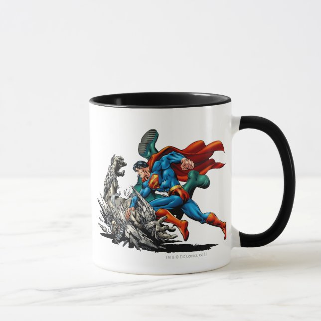 Superman kämpft Monster Tasse (Rechts)