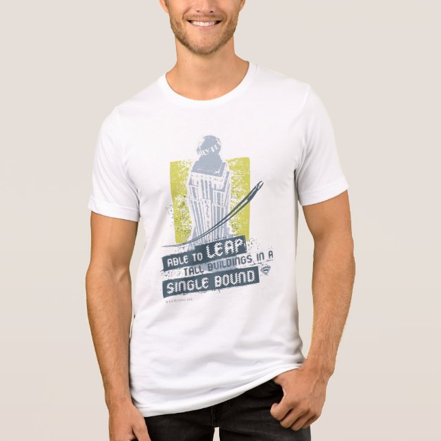 Superman kann große Gebäude überspringen Tri-Blend Shirt (Vorderseite)