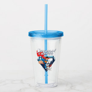 Superman & Krypto Soar Acryltrinkbecher