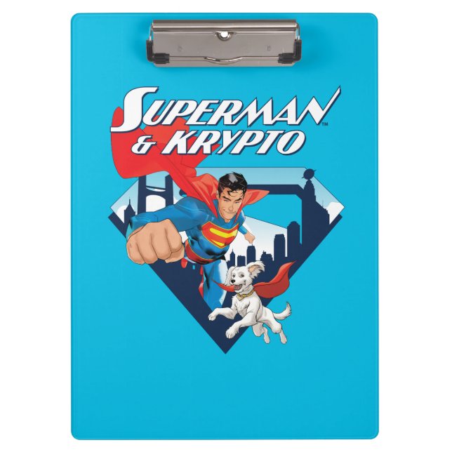 Superman & Krypto Soar Klemmbrett (Vorderseite)