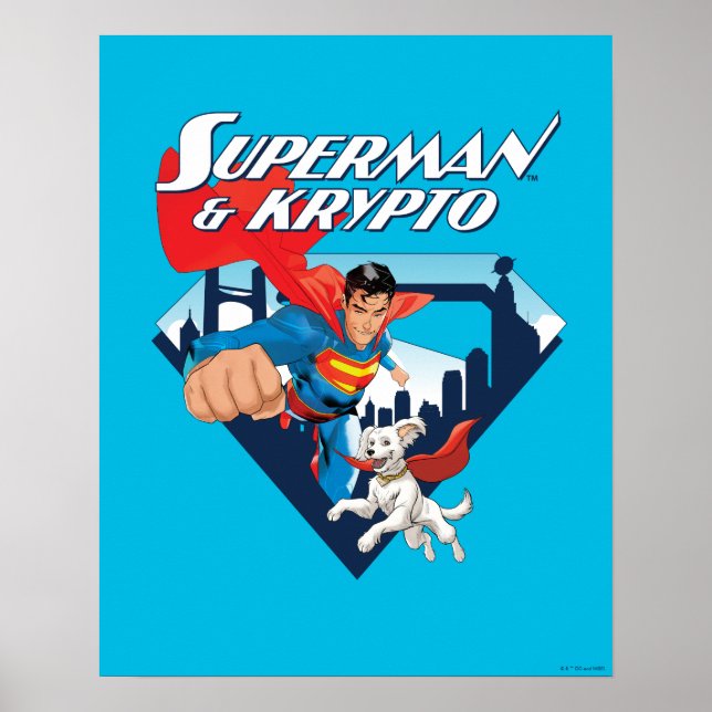Superman & Krypto Soar Poster (Vorne)