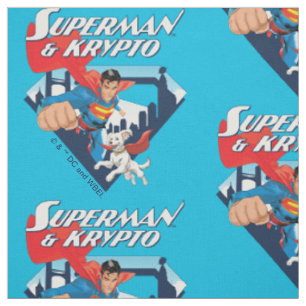 Superman & Krypto Soar Stoff