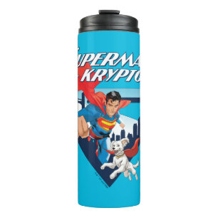 Superman & Krypto Soar Thermosbecher