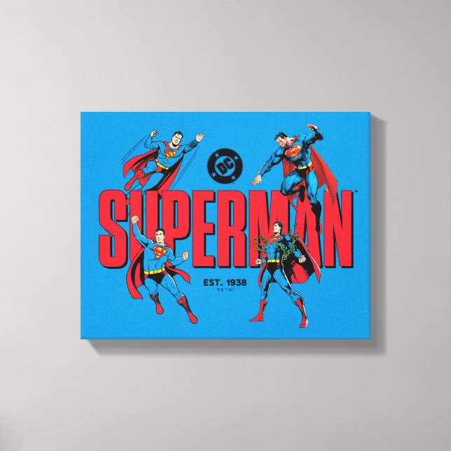 Superman Legenden Forever Grafik Leinwanddruck (Vorderseite)