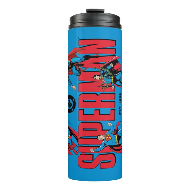 Superman Legenden Forever Grafik Thermosbecher (Vorderseite)