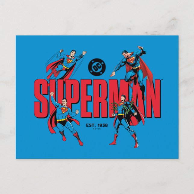 Superman-Legenden für immer Grafik Postkarte (Vorderseite)