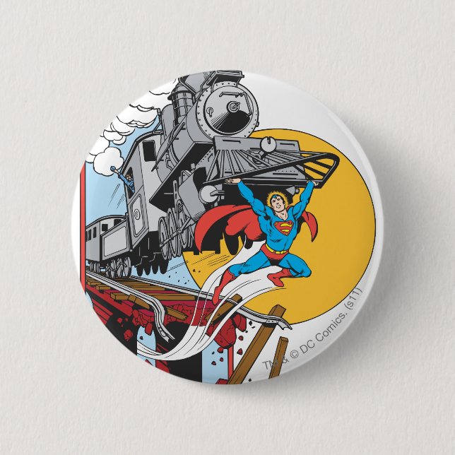Superman Lifts Zug Button (Vorderseite)