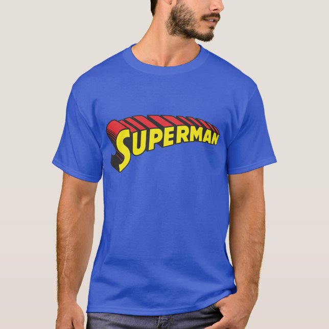Superman | Logo "Gelbe rote Buchstaben" T-Shirt (Vorderseite)
