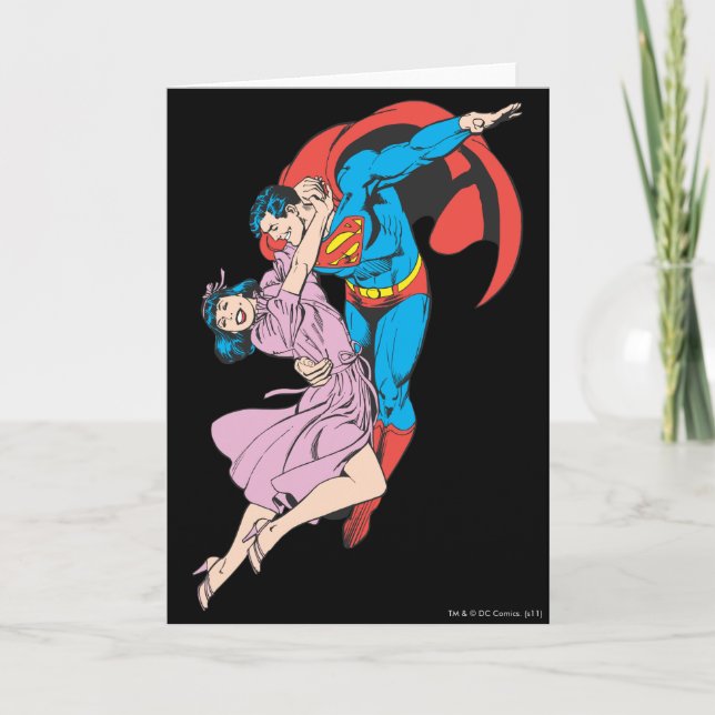Superman & Lois in Pink Karte (Vorderseite)
