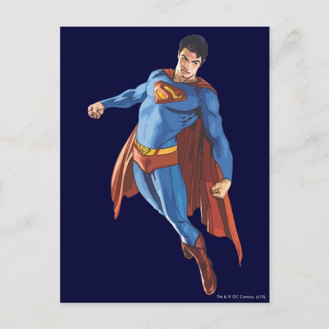 Superman Looking Down Postkarte (Vorderseite)