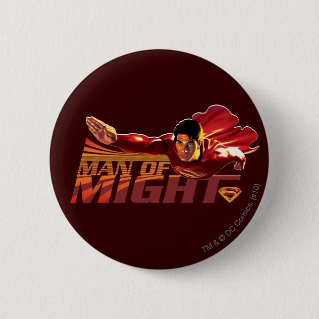 Superman Man of Might Button (Vorderseite)