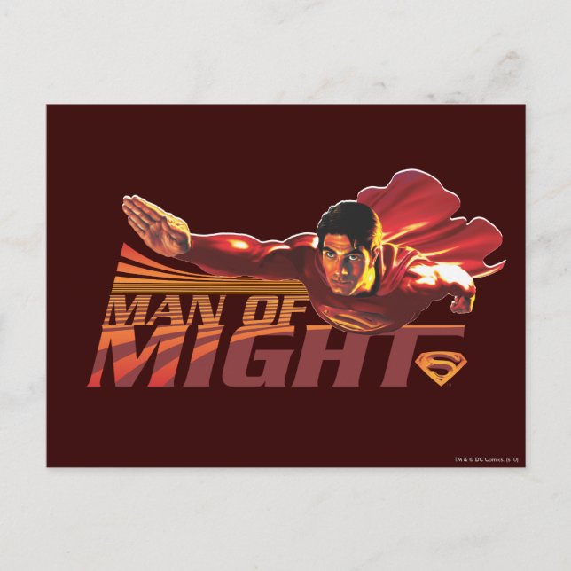 Superman Man of Might Postkarte (Vorderseite)