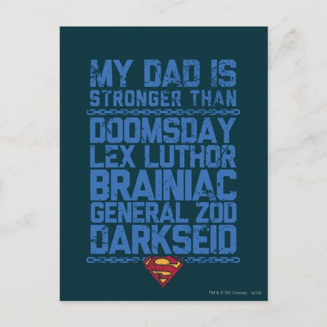 Superman - Mein Vater ist stärker als ... Postkarte (Vorderseite)