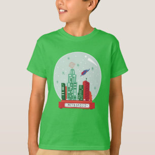 Superman Metropolis Schneekugel Grafik T-Shirt