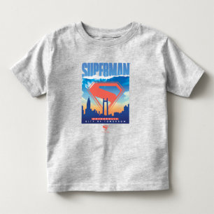 Superman Metropolis Skyline Kleinkind T-shirt