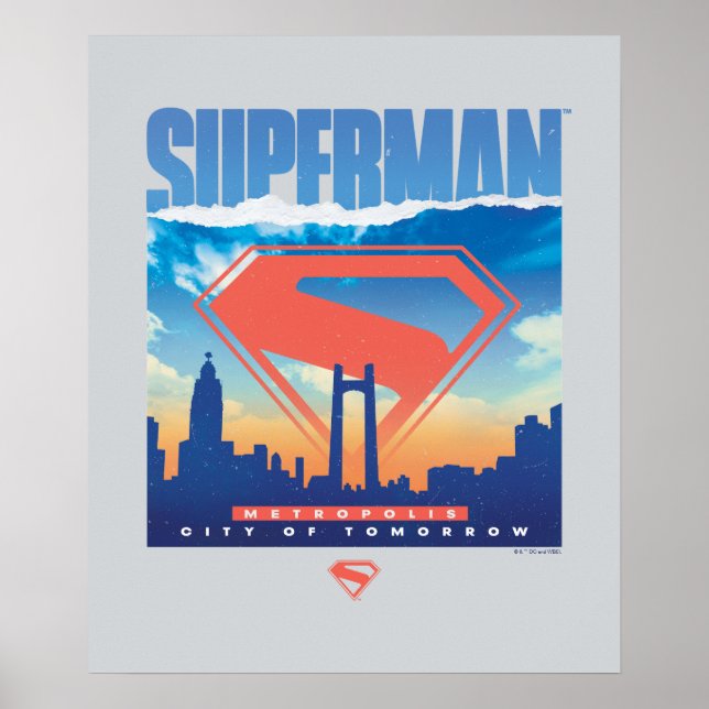 Superman Metropolis Skyline Poster (Vorne)