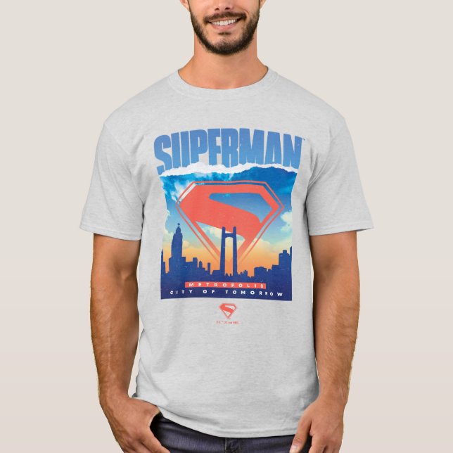 Superman Metropolis Skyline T-Shirt (Vorderseite)