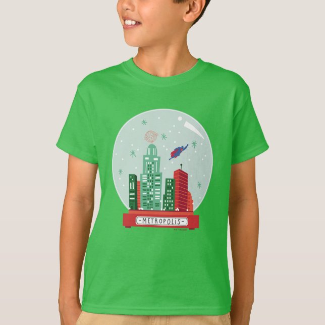 Superman Metropolis Snow Globe Grafik T-Shirt (Vorderseite)