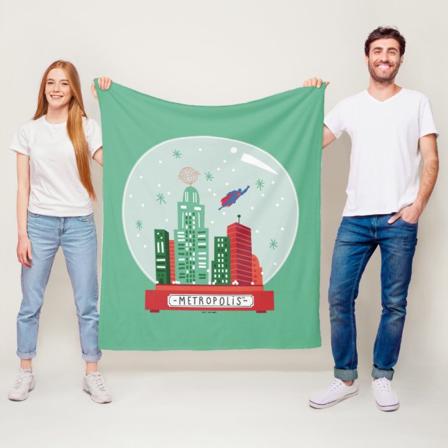Superman Metropolis Snow Globe Graphic Fleecedecke (Beispiel)