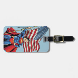 Superman mit US-Flagge Gepäckanhänger