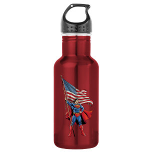 Superman mit US-Flagge Trinkflasche